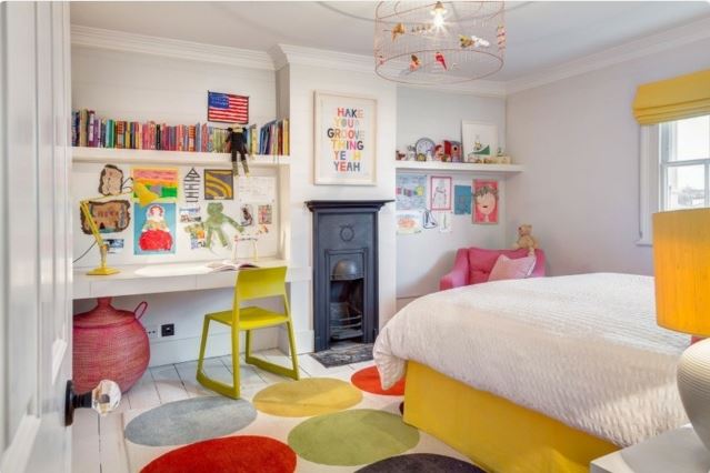 Décoration pop et acidulée pour une chambre d'enfant multicolore