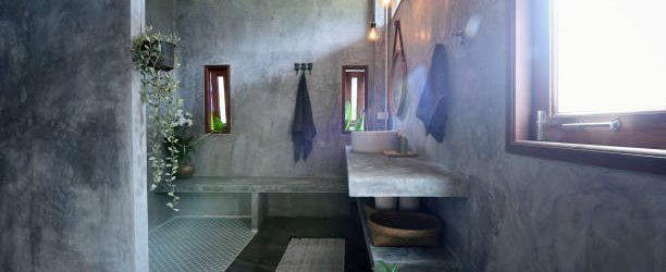 Décoration tendance d'une salle de bain moderne et contemporaine